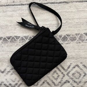Vera Bradley Quilted Black Wristlet